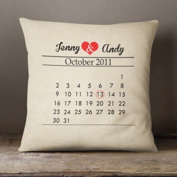 Luxury Personalised Cushion - Inner Pad Included -  Calendar Love